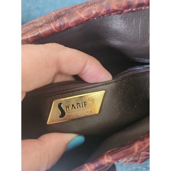 Sharif Vintage Brown Leather Patchwork Design Crossbody Bag - Picture 10 of 11